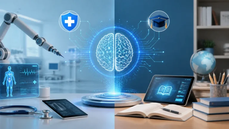 How AI integration into real-world tasks enhances healthcare and education