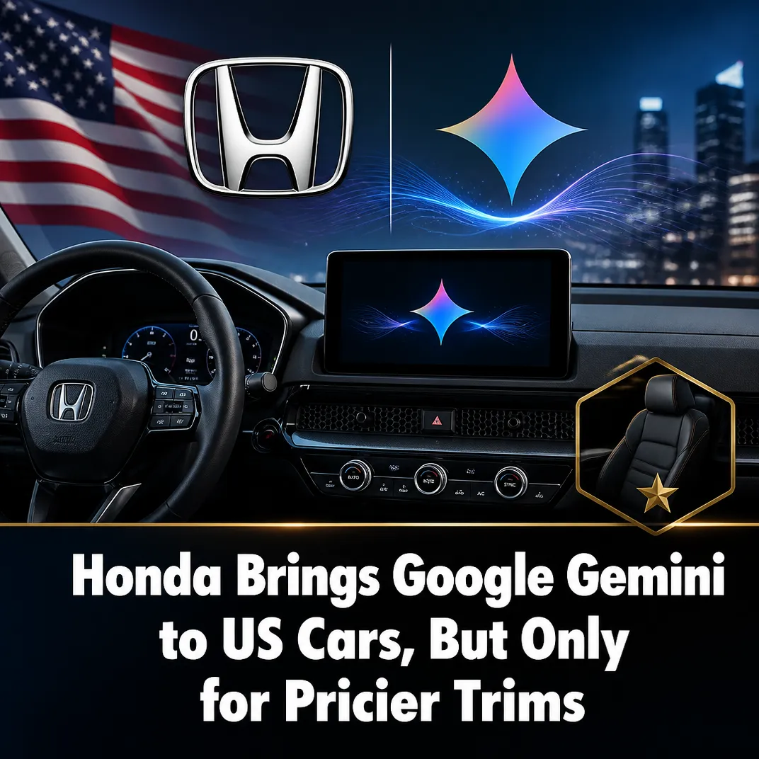 Honda Brings Google Gemini to US Cars, But Only for Pricier Trims