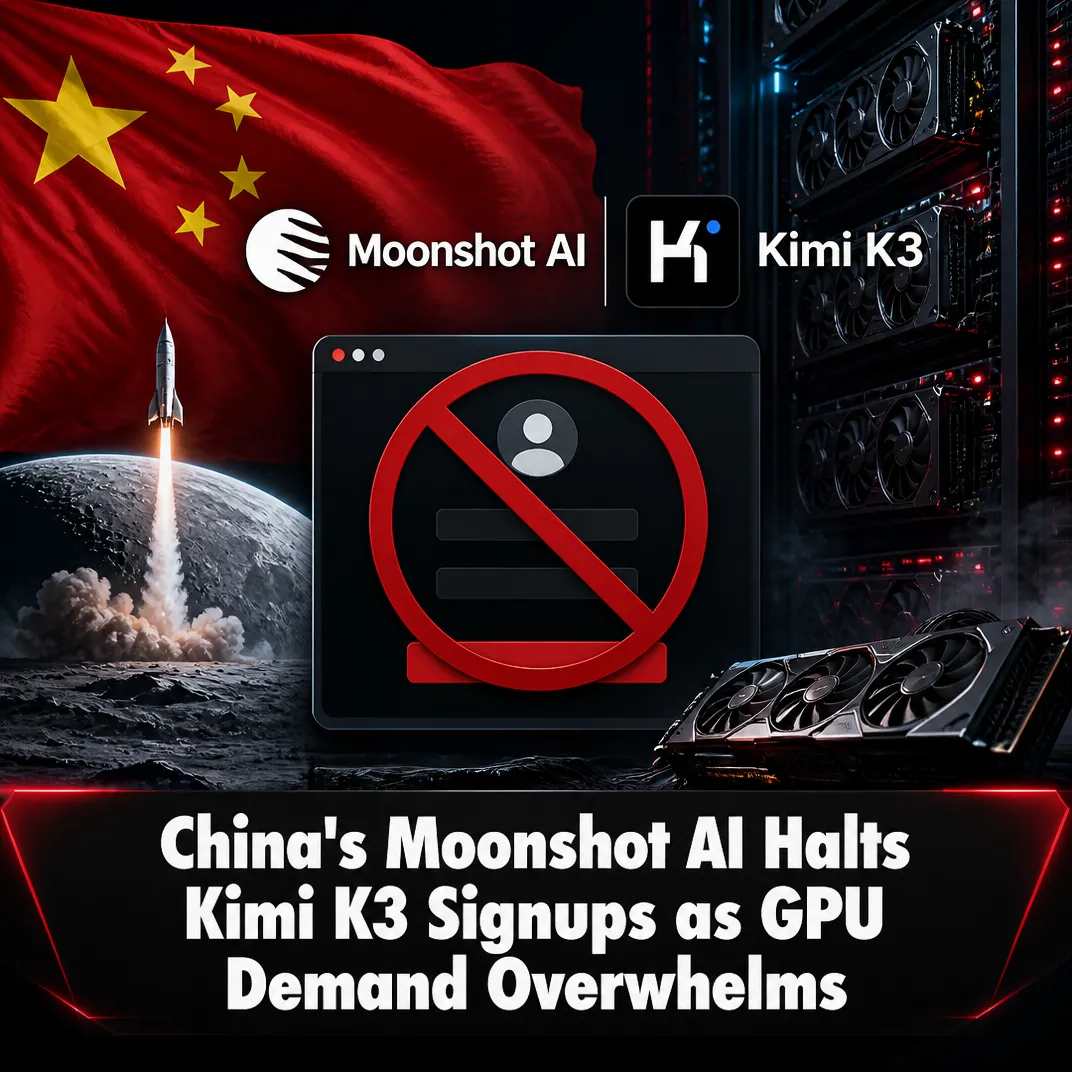 China’s Moonshot AI Halts Kimi K3 Signups as GPU Demand Overwhelms