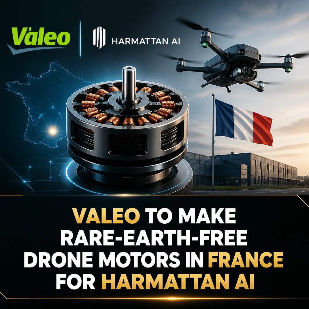 Valeo to Make Rare-Earth-Free Drone Motors in France for Harmattan AI