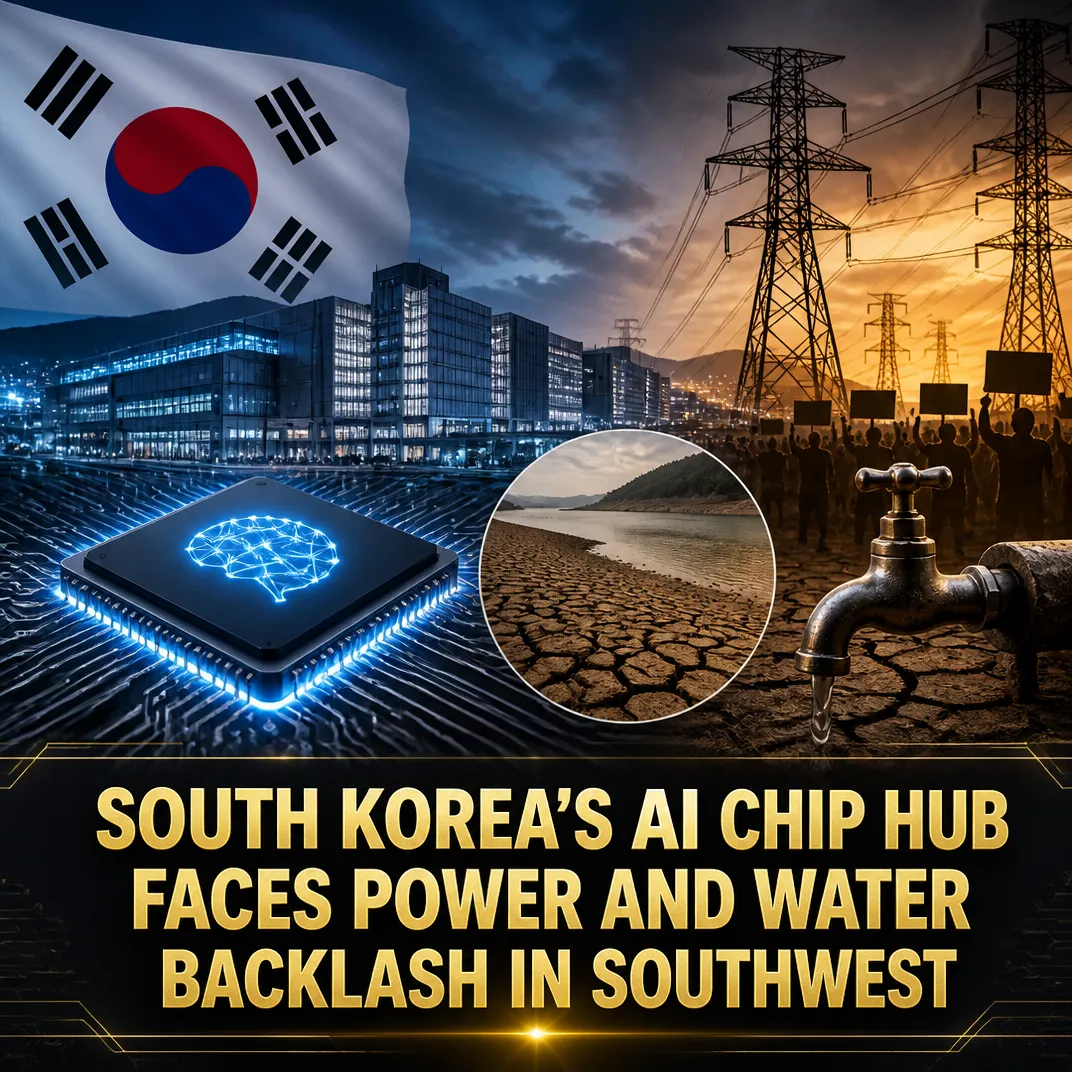 South Korea’s AI Chip Hub Faces Power and Water Backlash in Southwest
