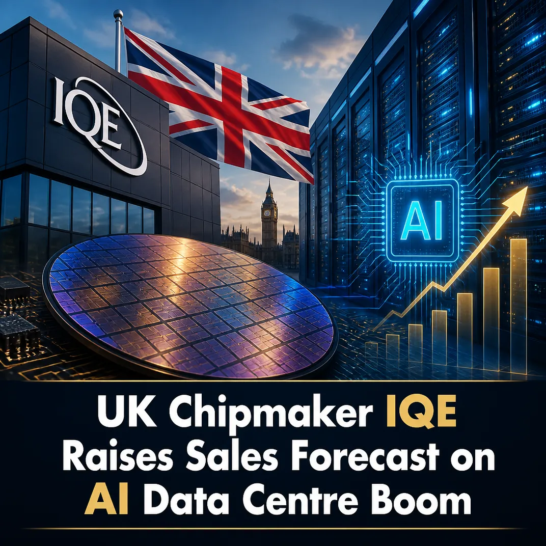 UK Chipmaker IQE Raises Sales Forecast on AI Data Centre Boom