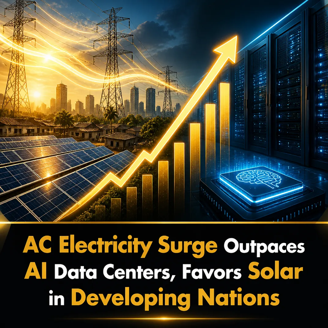 AC Electricity Surge Outpaces AI Data Centers, Favors Solar in Developing Nations