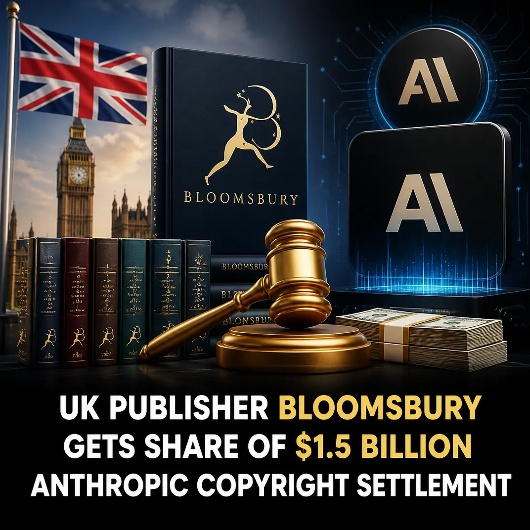 UK Publisher Bloomsbury Gets Share of $1.5 Billion Anthropic Copyright Settlement