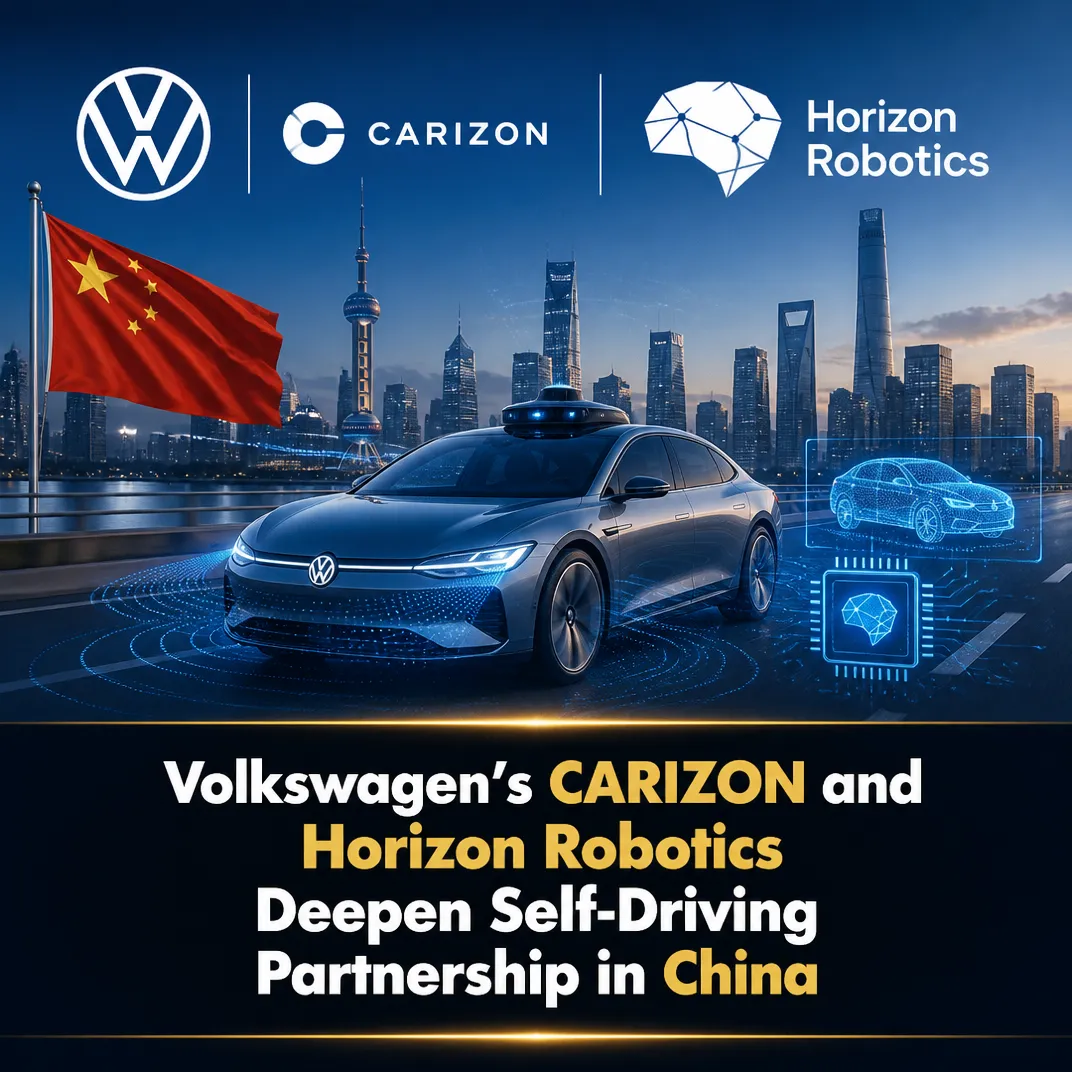 Volkswagen’s CARIZON and Horizon Robotics Deepen Self-Driving Partnership in China