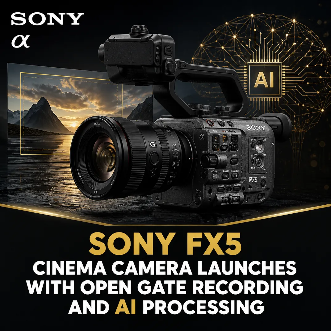Sony FX5 Cinema Camera Launches With Open Gate Recording and AI Processing