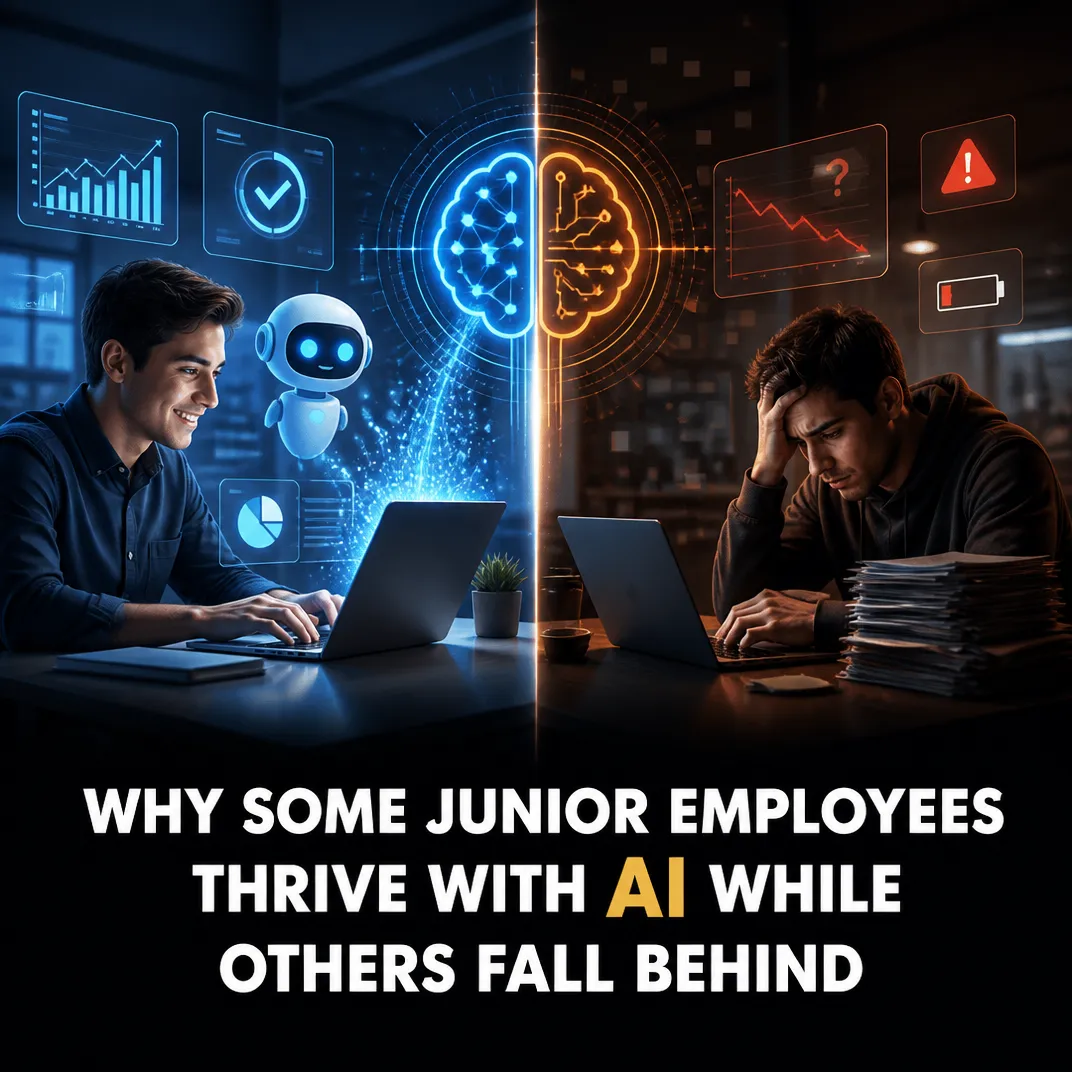 Why Some Junior Employees Thrive with AI While Others Fall Behind