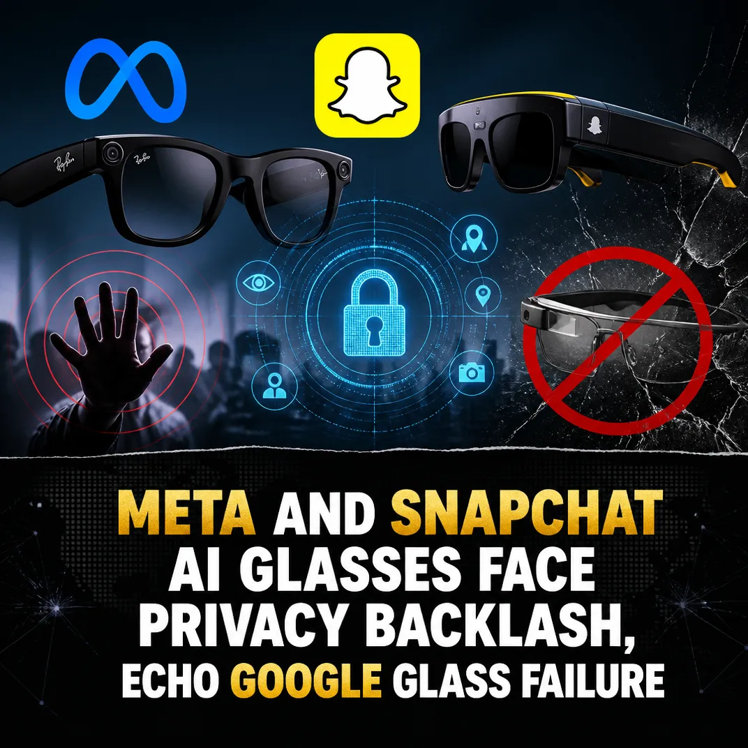 Meta and Snapchat AI Glasses Face Privacy Backlash, Echo Google Glass Failure