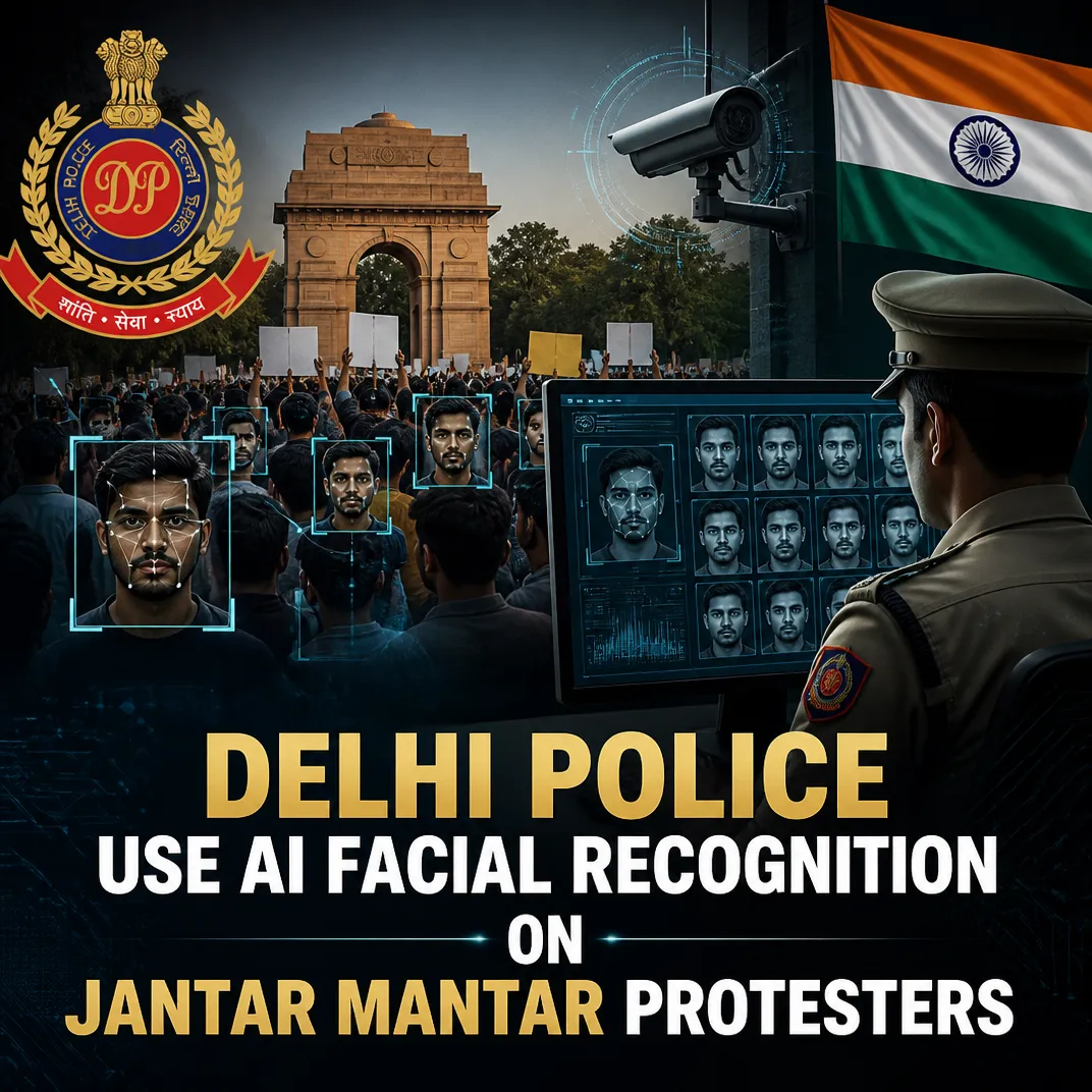 Delhi Police Use AI Facial Recognition on Jantar Mantar Protesters