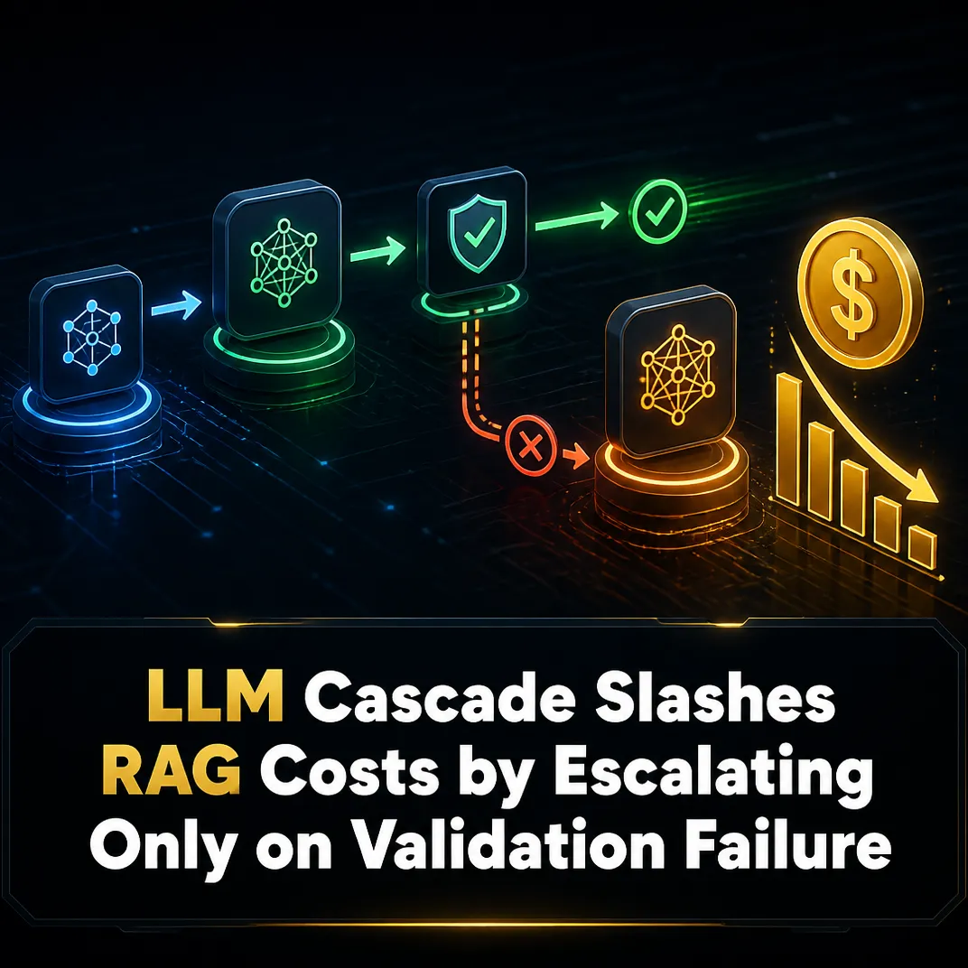 LLM Cascade Slashes RAG Costs by Escalating Only on Validation Failure