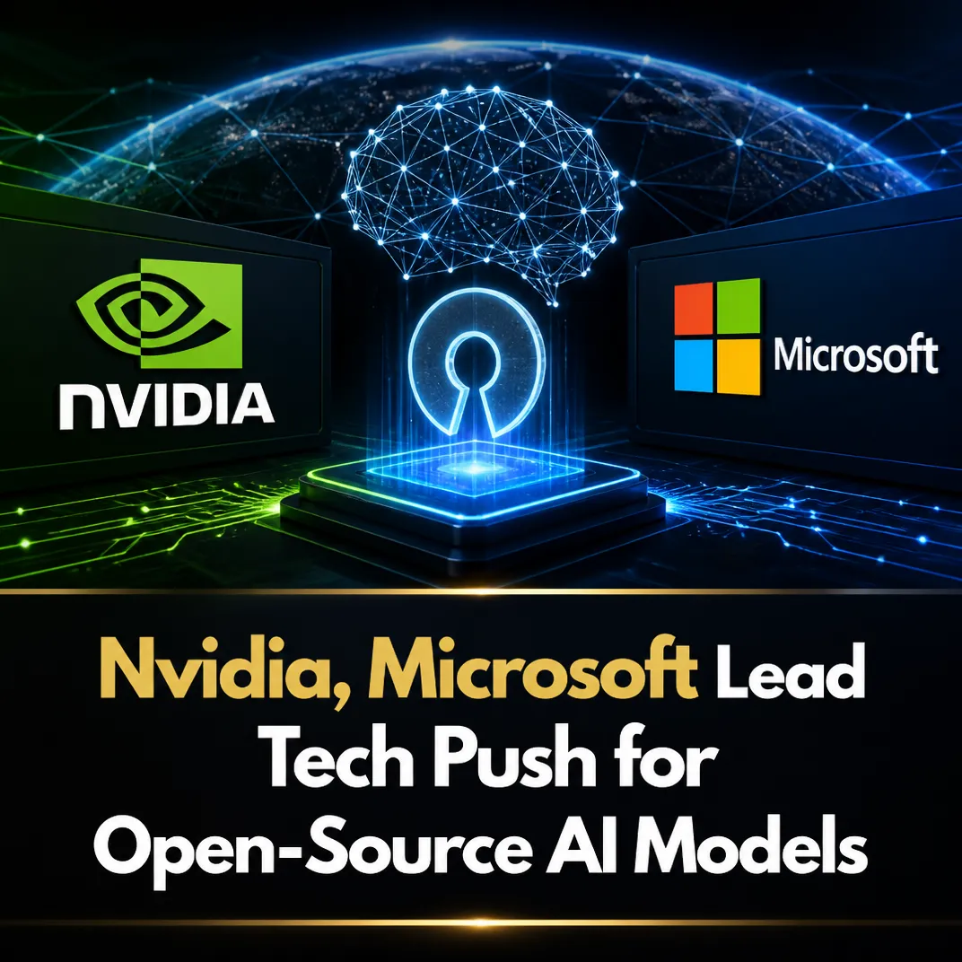 Nvidia, Microsoft Lead Tech Push for Open-Source AI Models