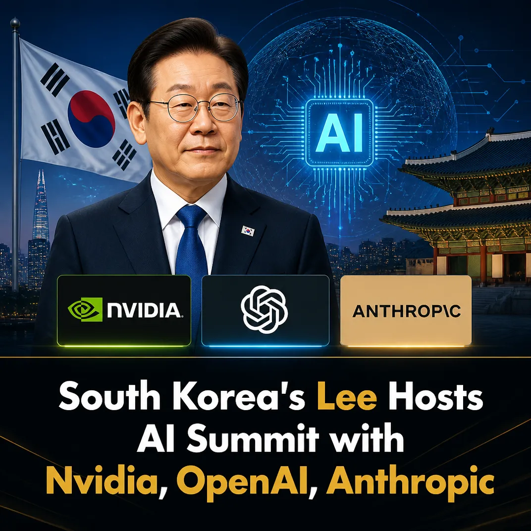 South Korea’s Lee Hosts AI Summit with Nvidia, OpenAI, Anthropic