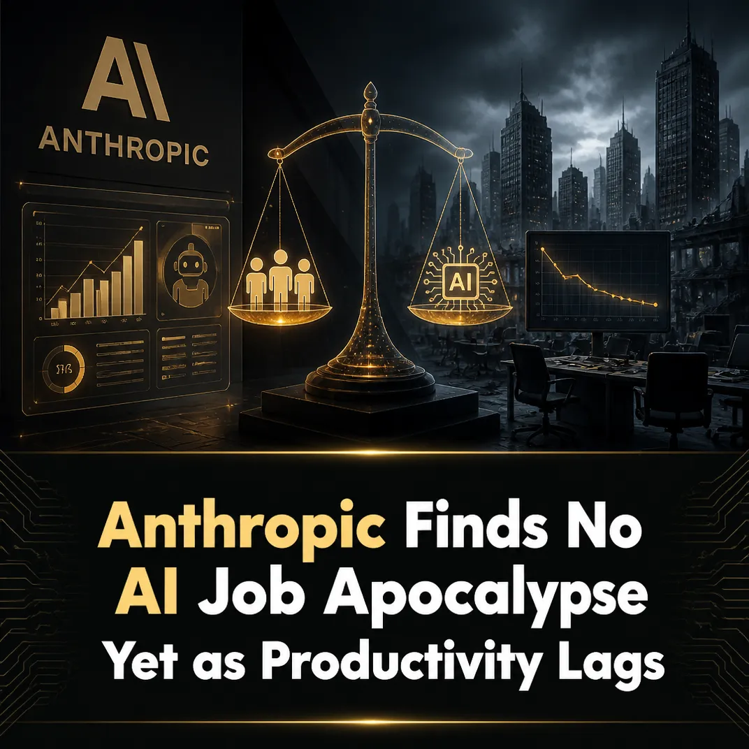Anthropic Finds No AI Job Apocalypse Yet as Productivity Lags
