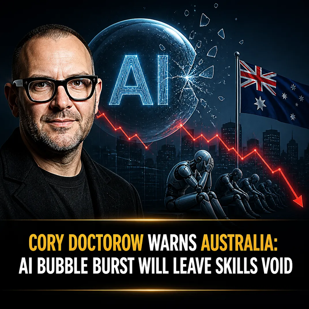 Cory Doctorow Warns Australia: AI Bubble Burst Will Leave Skills Void