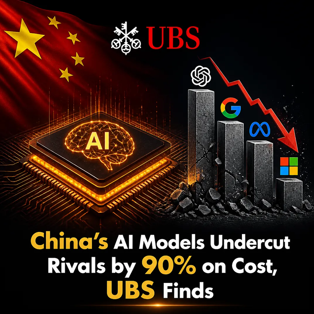 China’s AI Models Undercut Rivals by 90% on Cost, UBS Finds