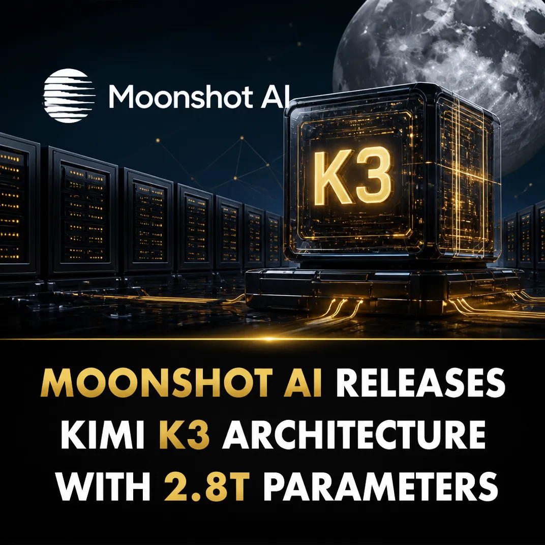 Moonshot AI Releases Kimi K3 Architecture with 2.8T Parameters