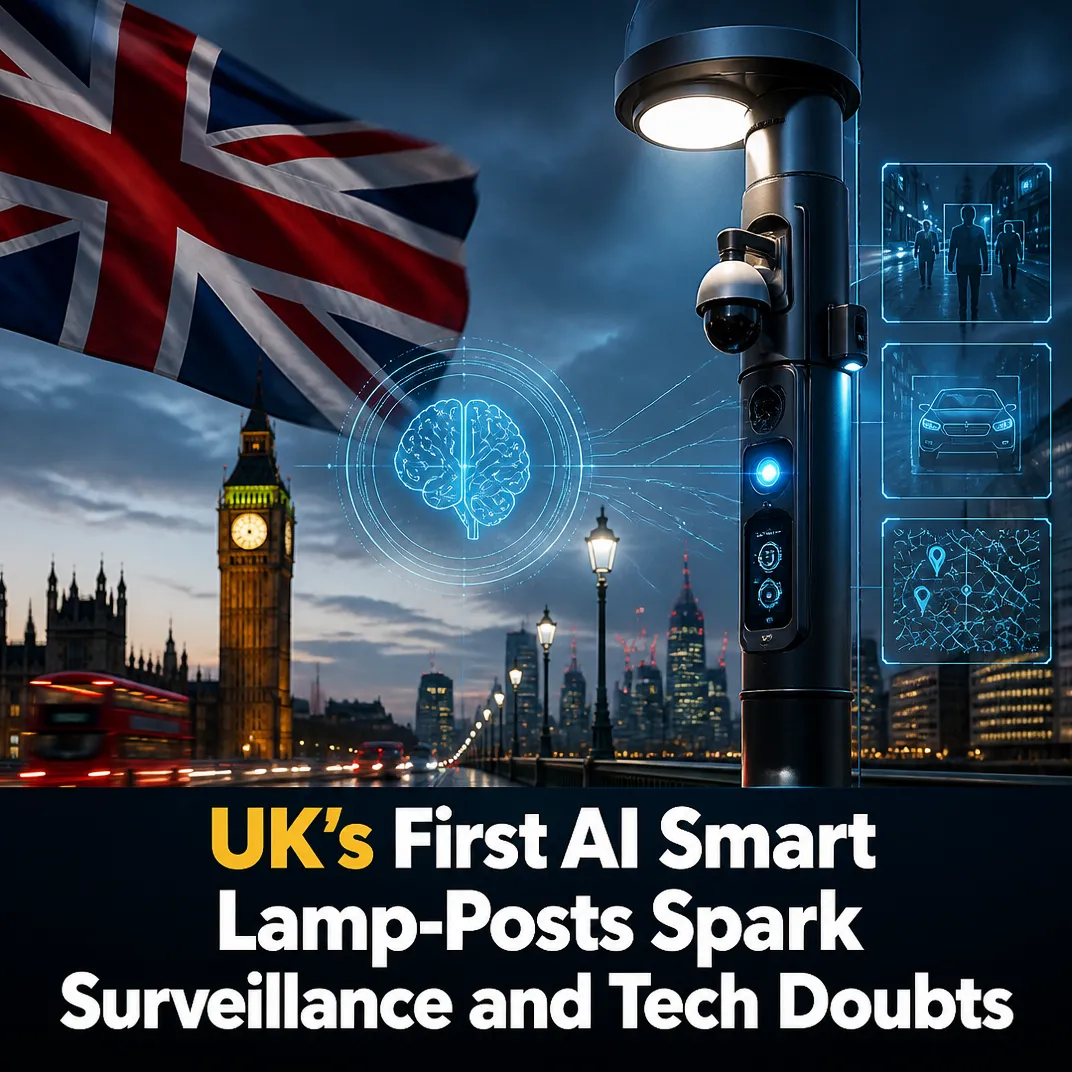 UK’s First AI Smart Lamp-Posts Spark Surveillance and Tech Doubts