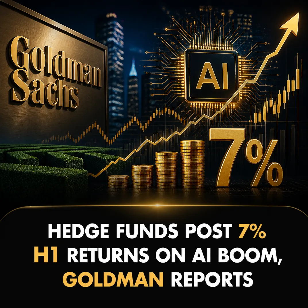Hedge Funds Post 7% H1 Returns on AI Boom, Goldman Reports