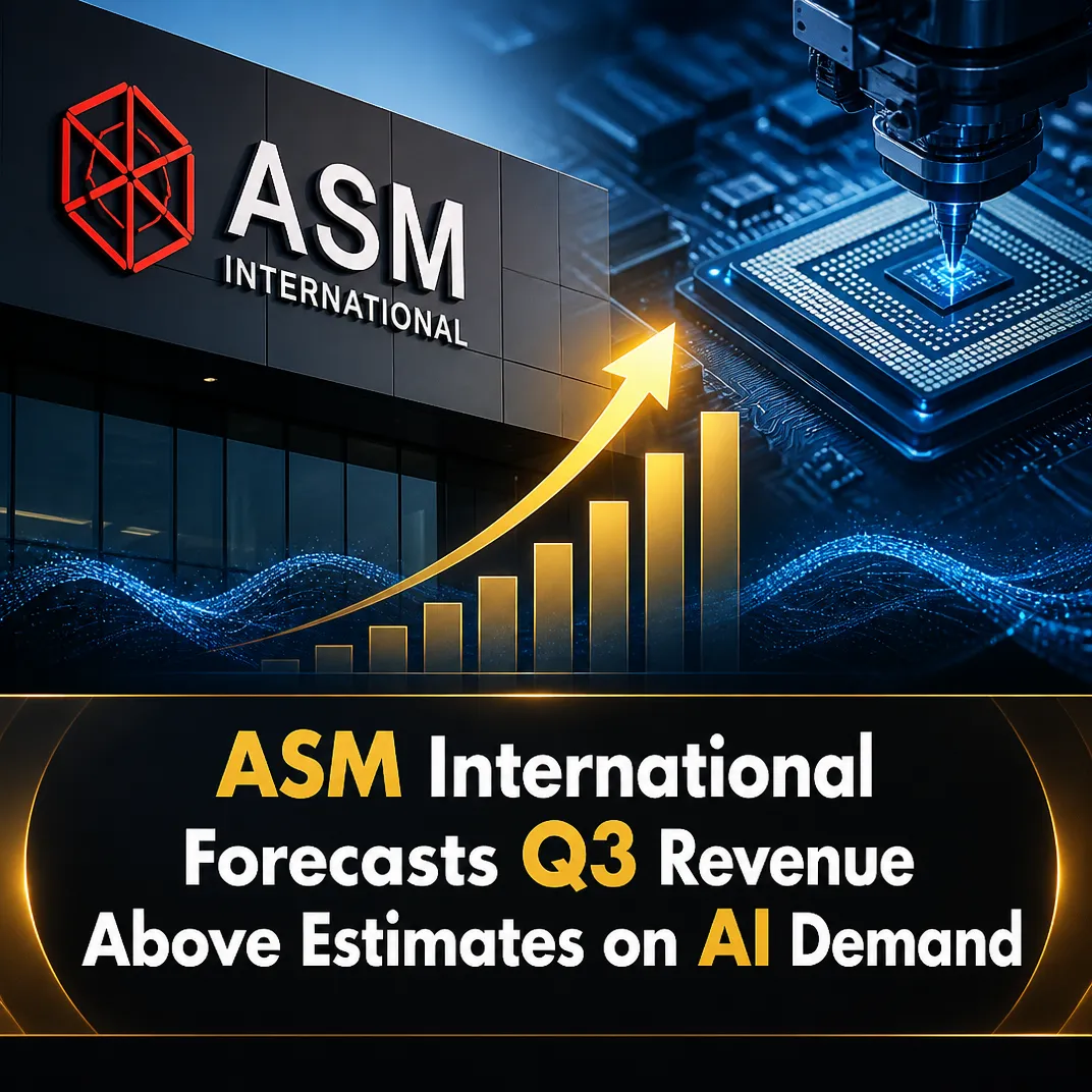 ASM International Forecasts Q3 Revenue Above Estimates on AI Demand