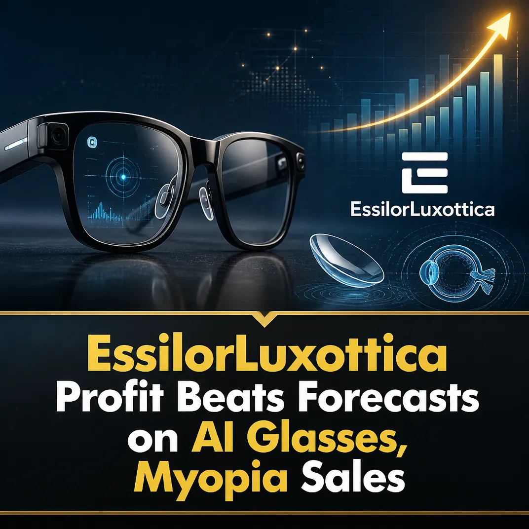 EssilorLuxottica Profit Beats Forecasts on AI Glasses, Myopia Sales