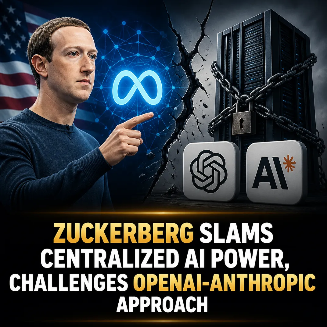 Zuckerberg Slams Centralized AI Power, Challenges OpenAI-Anthropic Approach