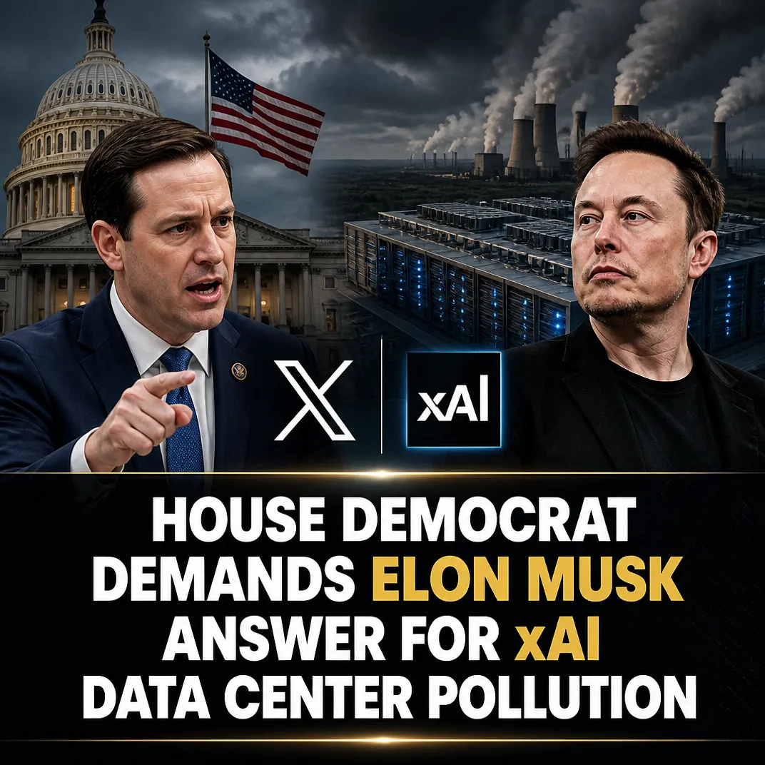 House Democrat Demands Elon Musk Answer for xAI Data Center Pollution