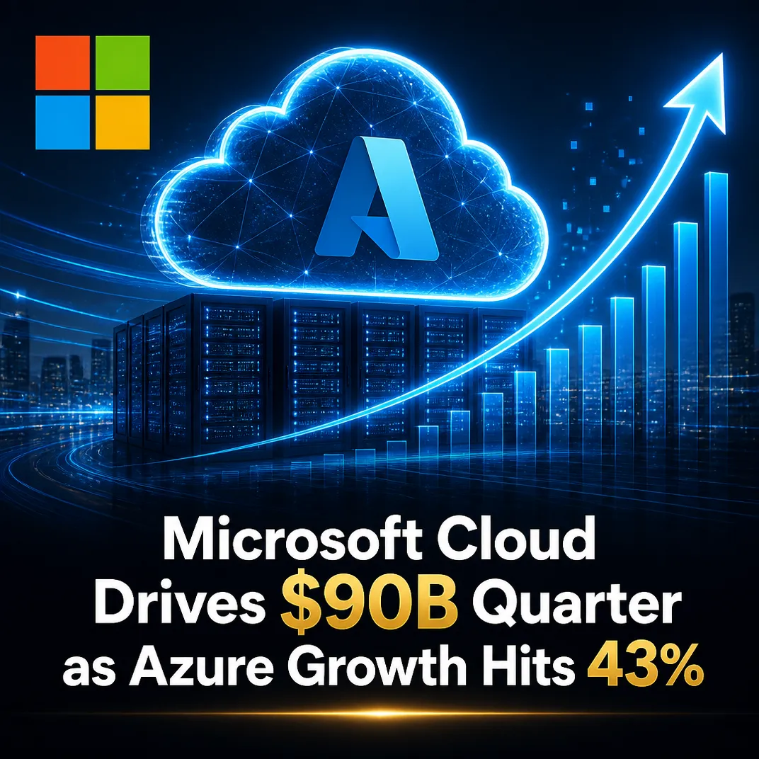 Microsoft Cloud Drives $90B Quarter as Azure Growth Hits 43%