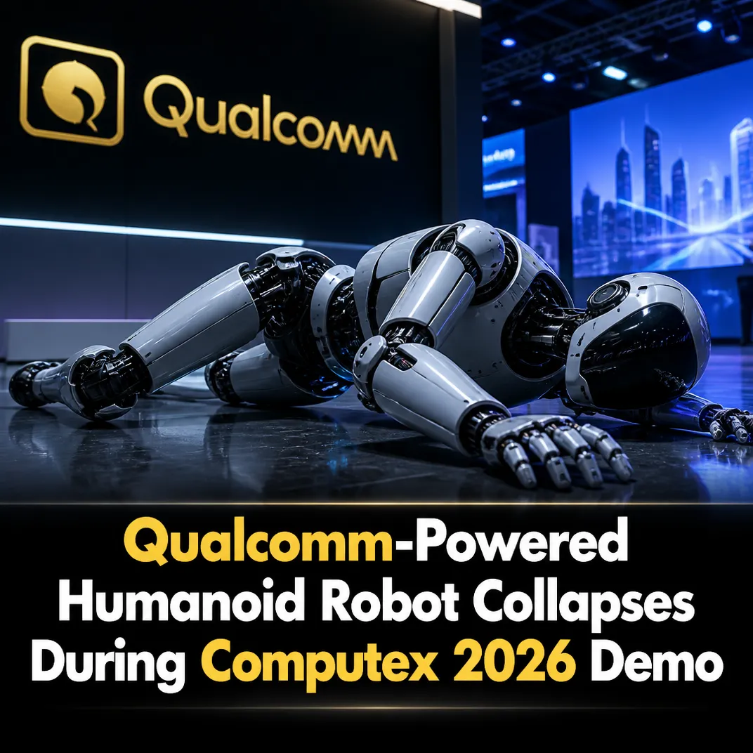 Qualcomm-Powered Humanoid Robot Collapses During Computex 2026 Demo