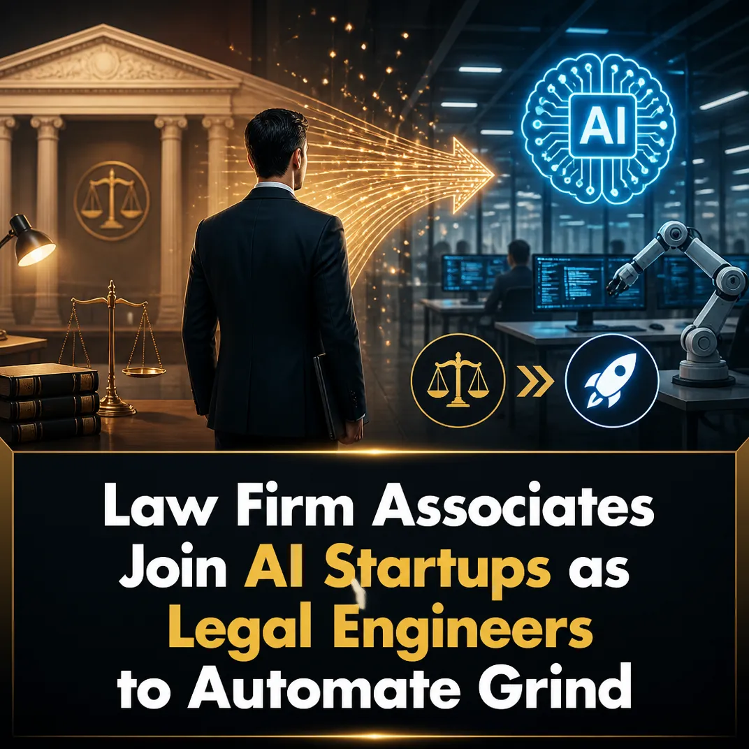 Law Firm Associates Join AI Startups as Legal Engineers to Automate Grind