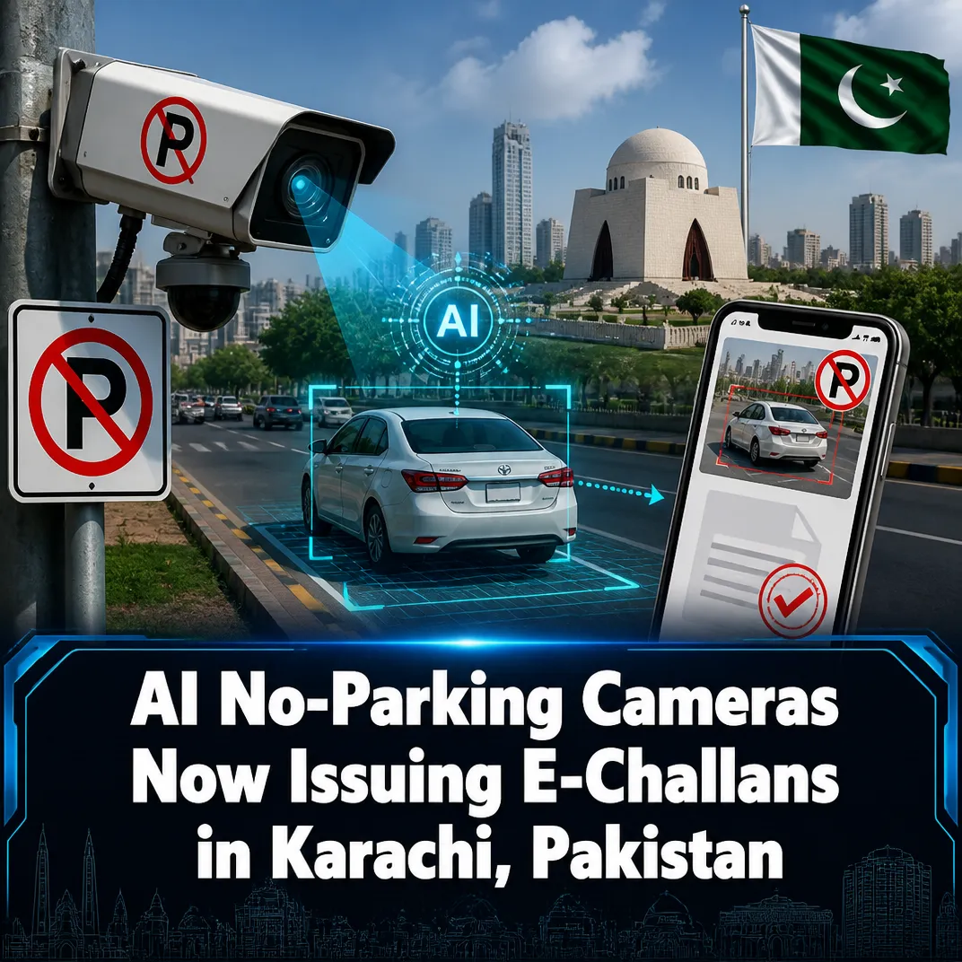 AI No-Parking Cameras Now Issuing E-Challans in Karachi, Pakistan