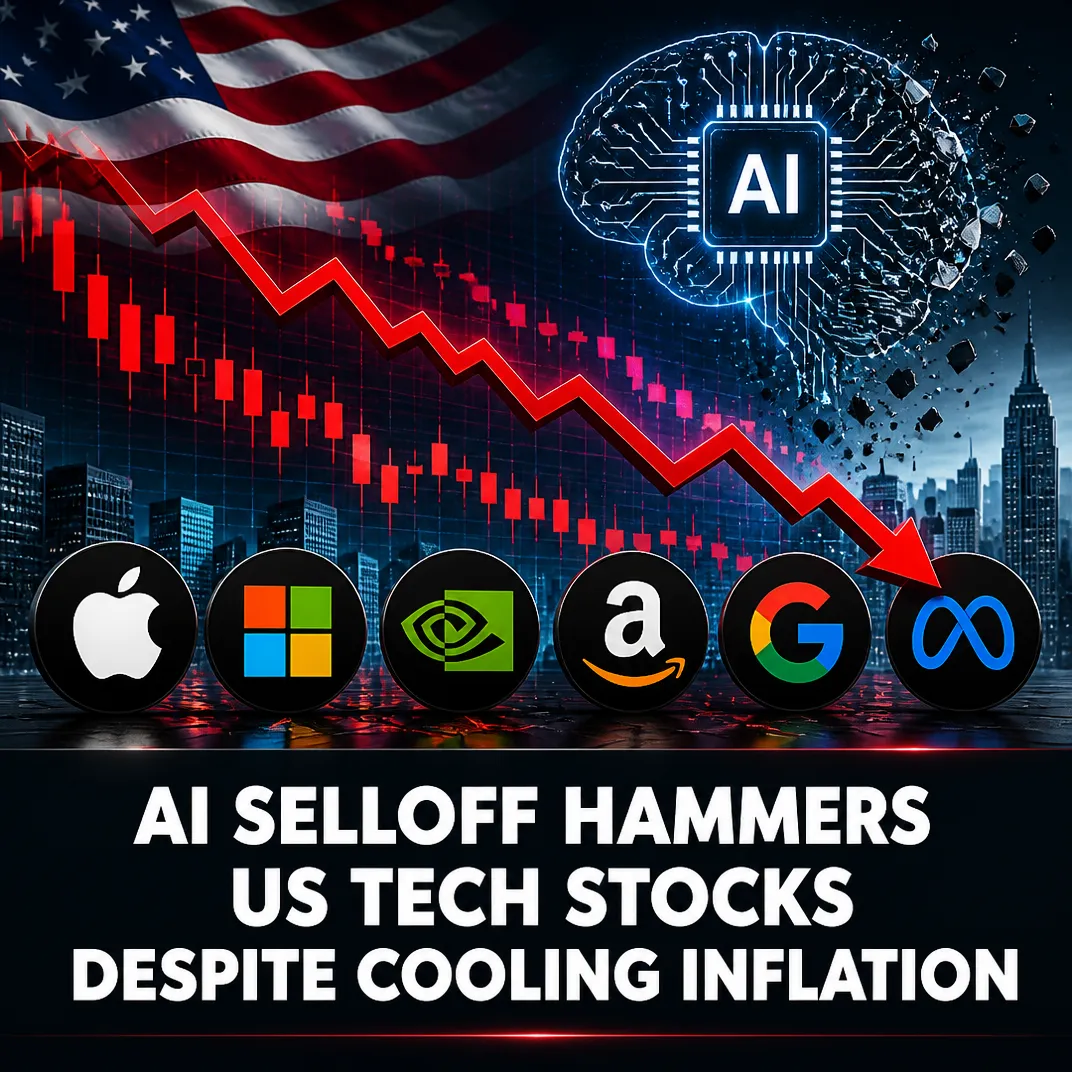 AI Selloff Hammers US Tech Stocks Despite Cooling Inflation