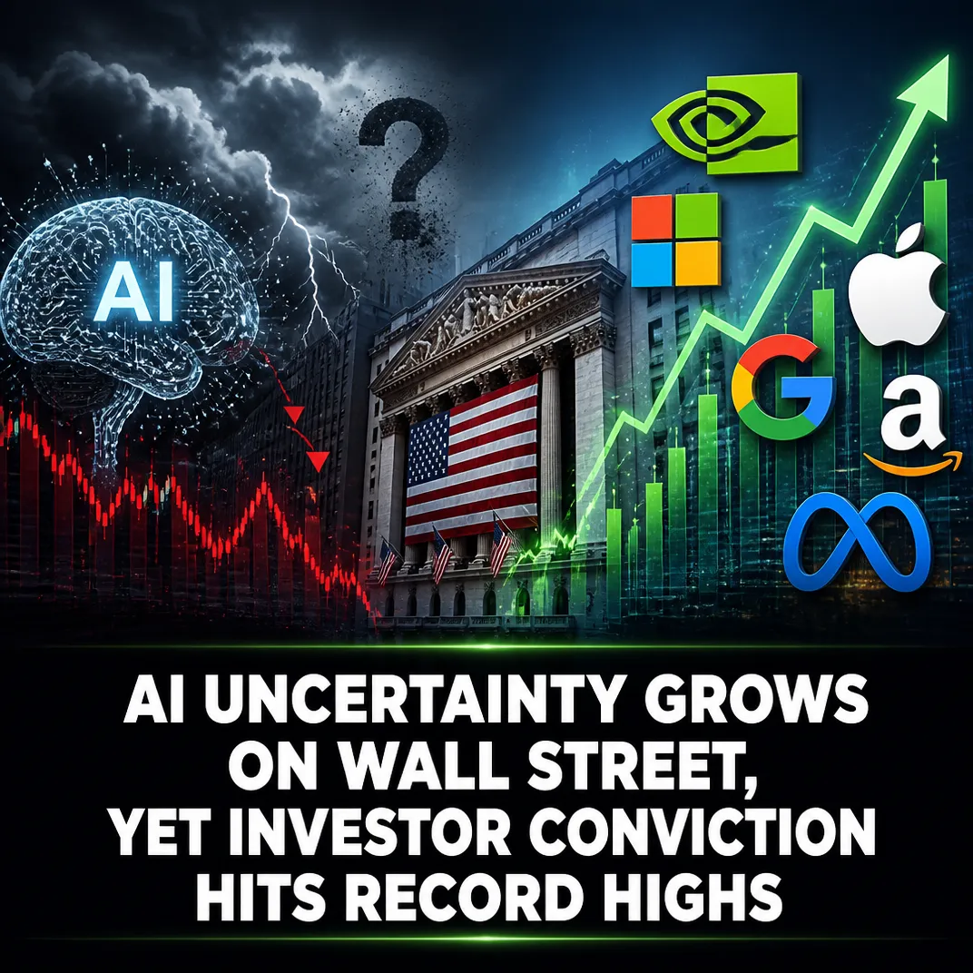 AI Uncertainty Grows on Wall Street, Yet Investor Conviction Hits Record Highs