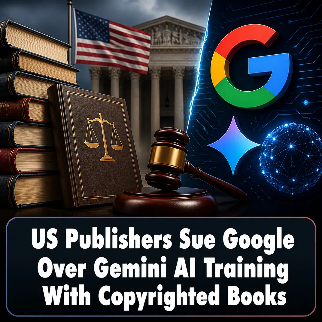 US Publishers Sue Google Over Gemini AI Training With Copyrighted Books