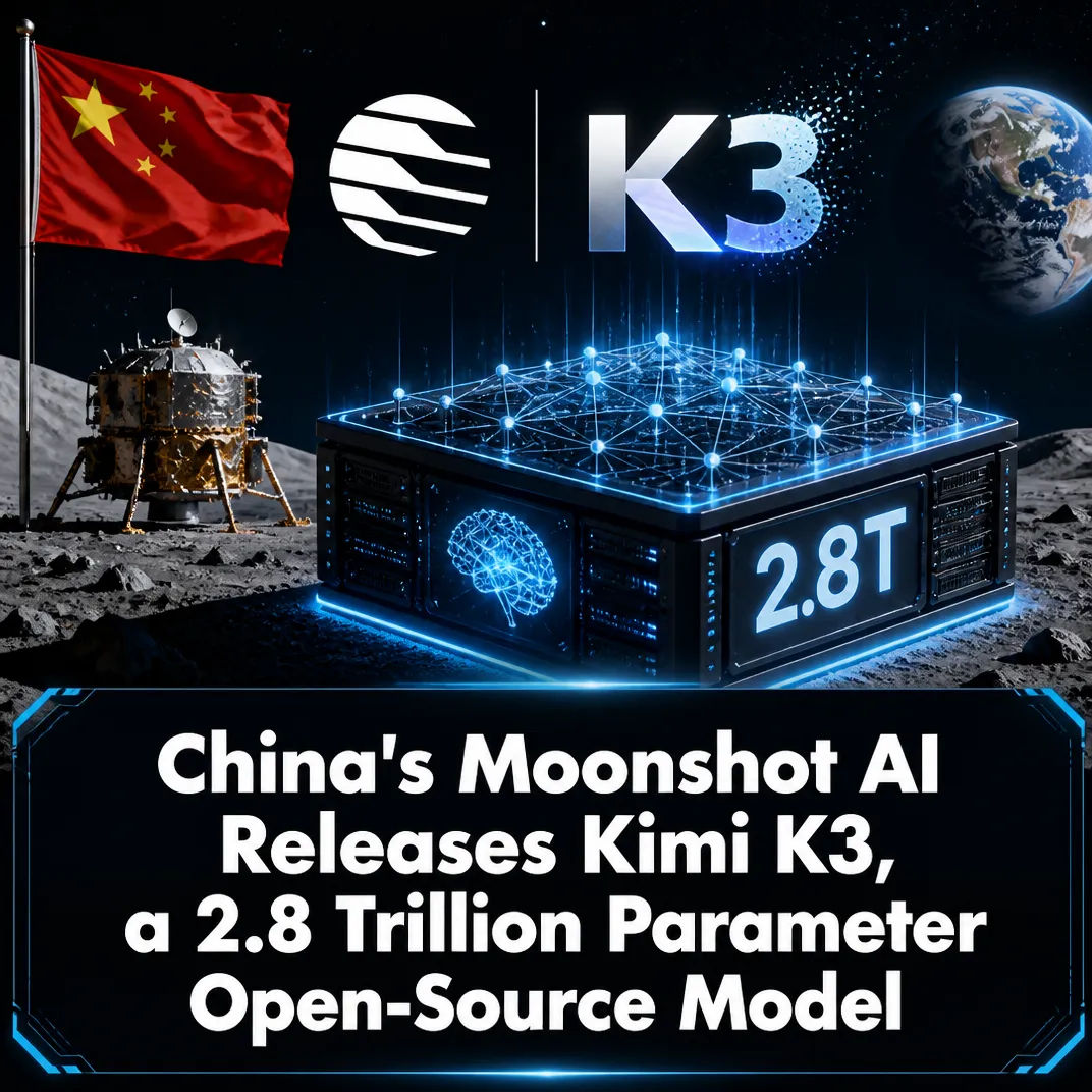 China’s Moonshot AI Releases Kimi K3, a 2.8 Trillion Parameter Open-Source Model