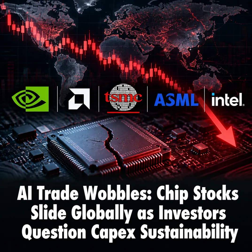 AI Trade Wobbles: Chip Stocks Slide Globally as Investors Question Capex Sustainability
