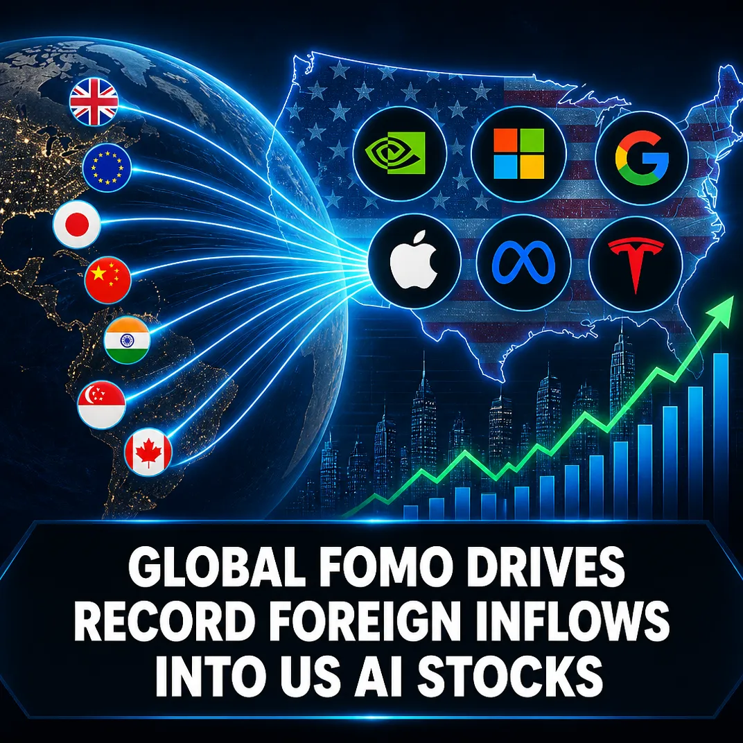 Global FOMO Drives Record Foreign Inflows Into US AI Stocks