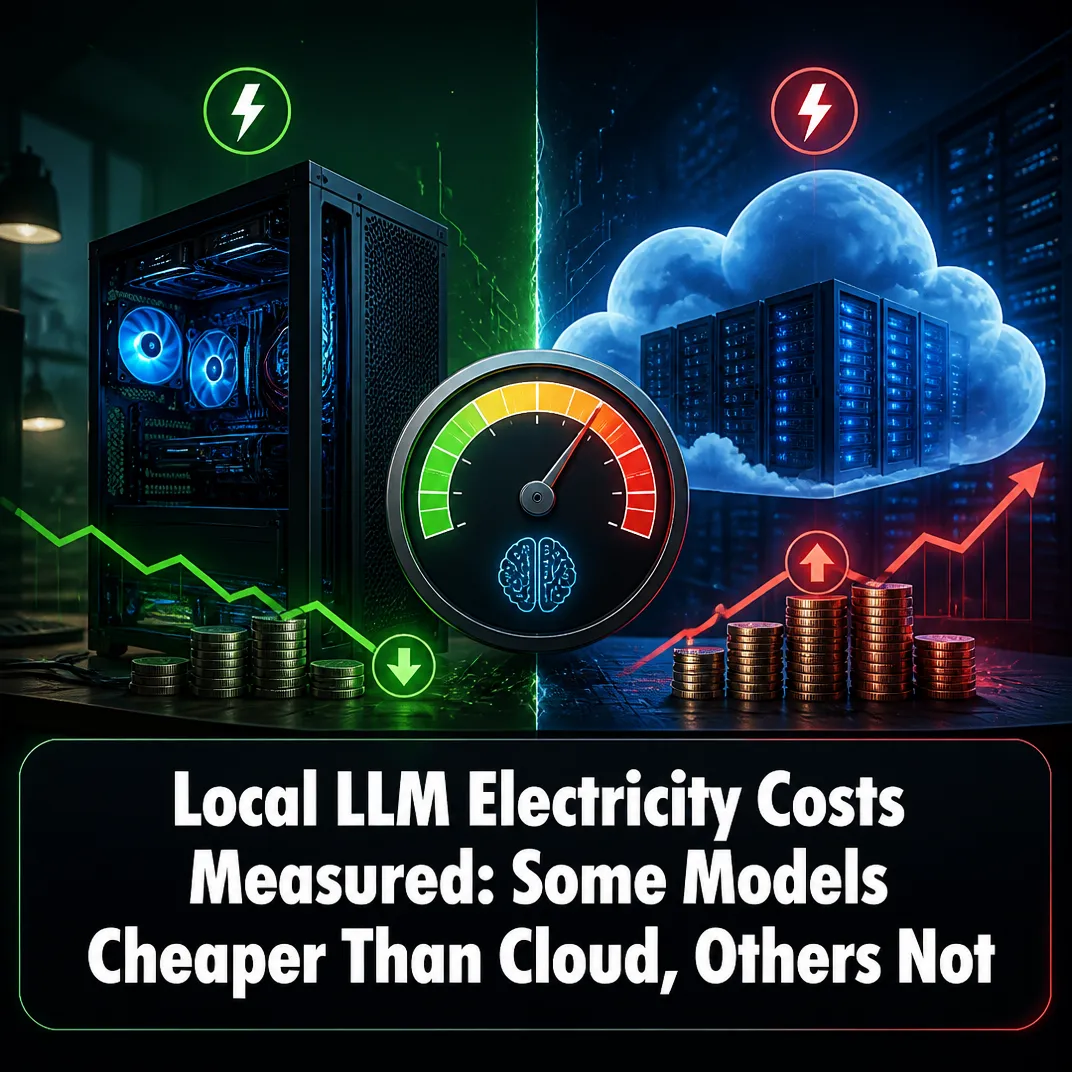 Local LLM Electricity Costs Measured: Some Models Cheaper Than Cloud, Others Not
