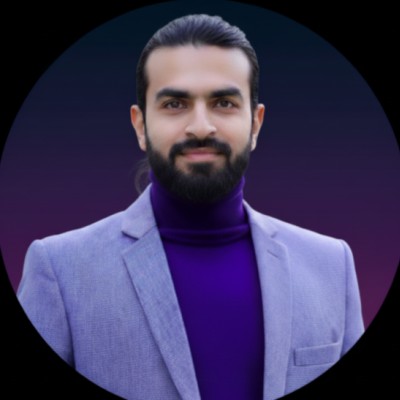 A man with purple coat