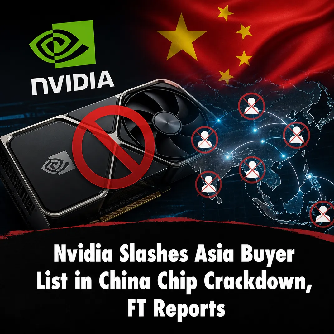 Nvidia Slashes Asia Buyer List in China Chip Crackdown, FT Reports