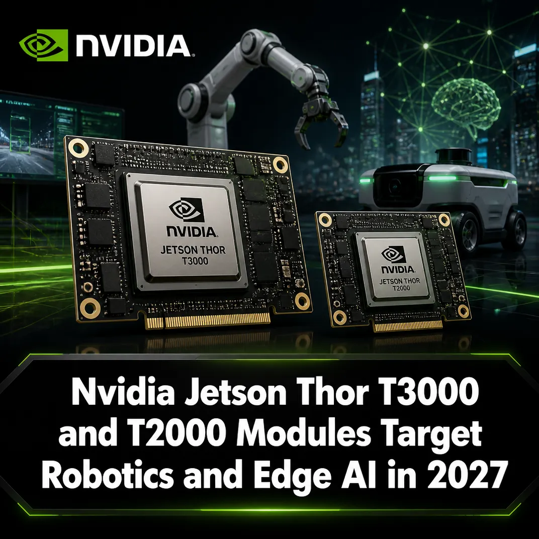 Nvidia Jetson Thor T3000 and T2000 Modules Target Robotics and Edge AI in 2027