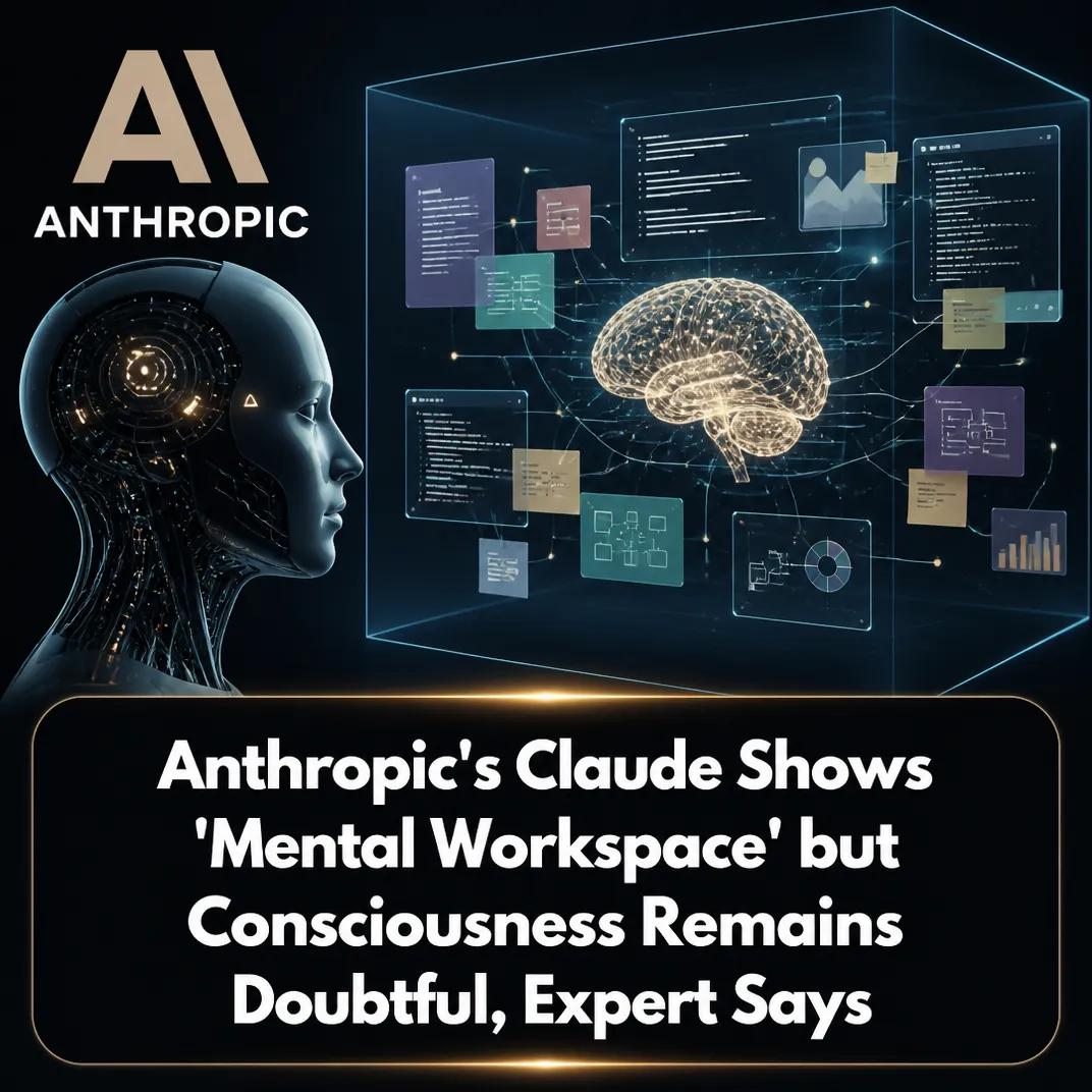 Anthropic’s Claude Shows ‘Mental Workspace’ but Consciousness Remains Doubtful, Expert Says
