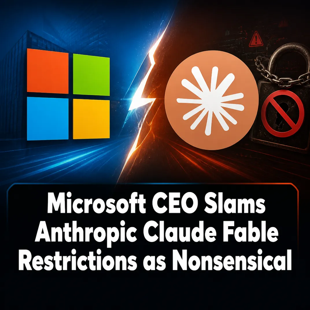 Microsoft CEO Slams Anthropic Claude Fable Restrictions as Nonsensical