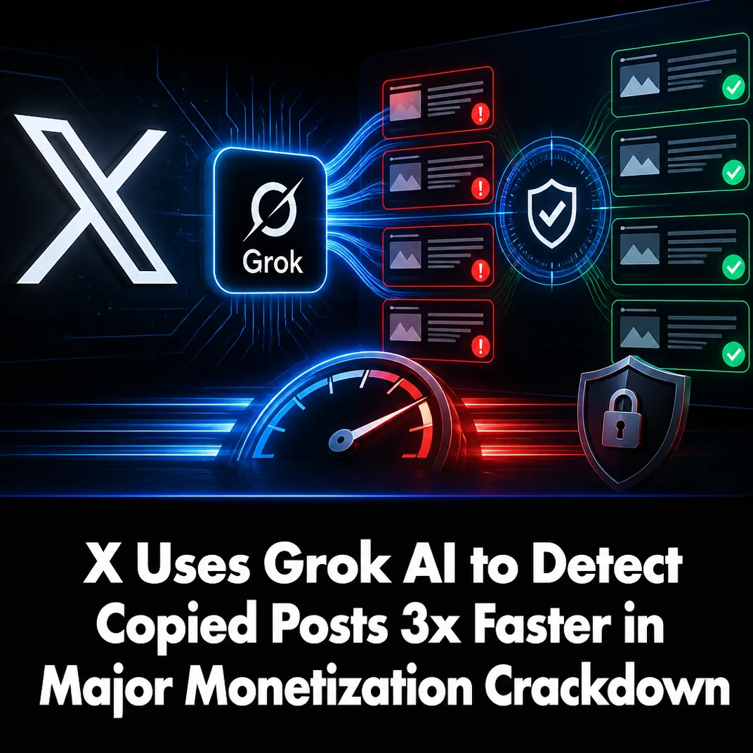 X Uses Grok AI to Detect Copied Posts 3x Faster in Major Monetization Crackdown