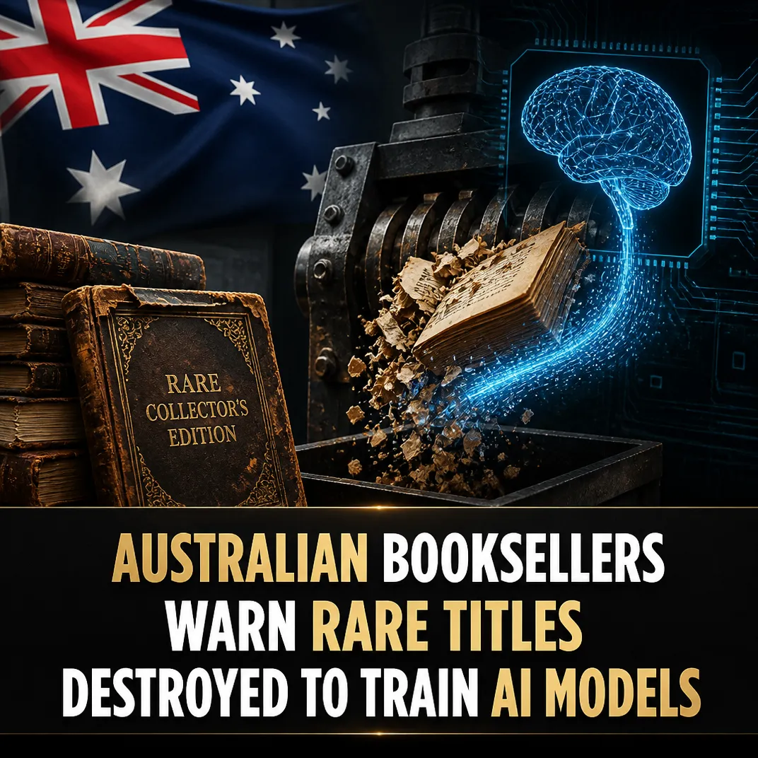 Australian Booksellers Warn Rare Titles Destroyed to Train AI Models
