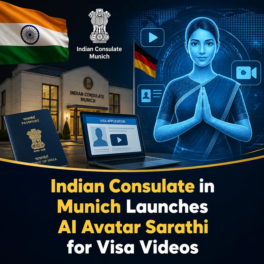 Indian Consulate in Munich Launches AI Avatar Sarathi for Visa Videos