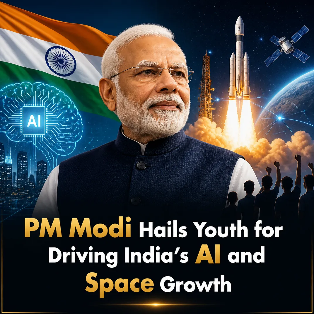 PM Modi Hails Youth for Driving India’s AI and Space Growth