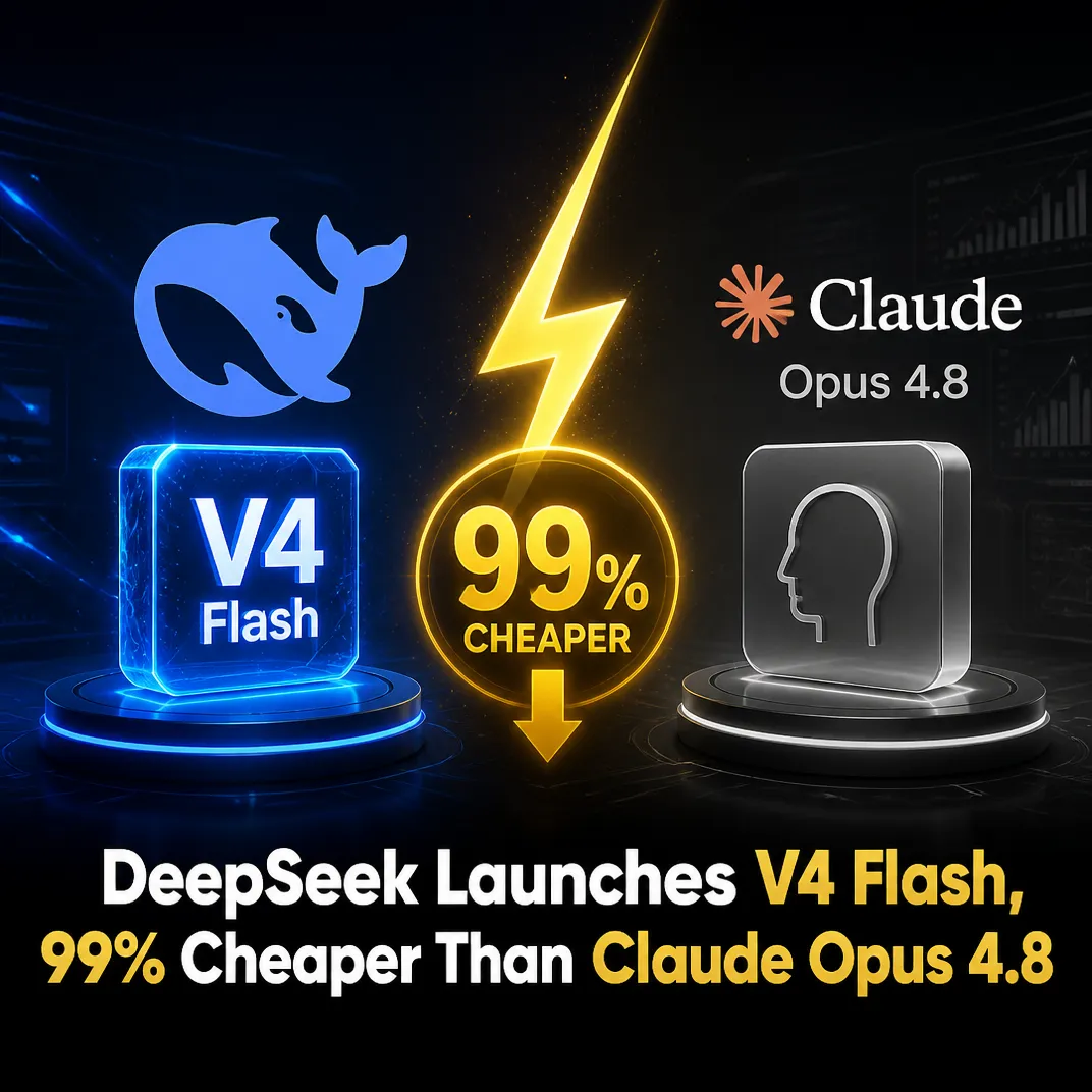 DeepSeek Launches V4 Flash, 99% Cheaper Than Claude Opus 4.8