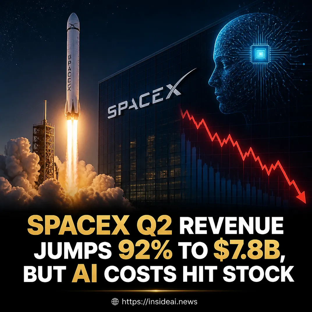 SpaceX Q2 Revenue Jumps 92% to $7.8B, But AI Costs Hit Stock