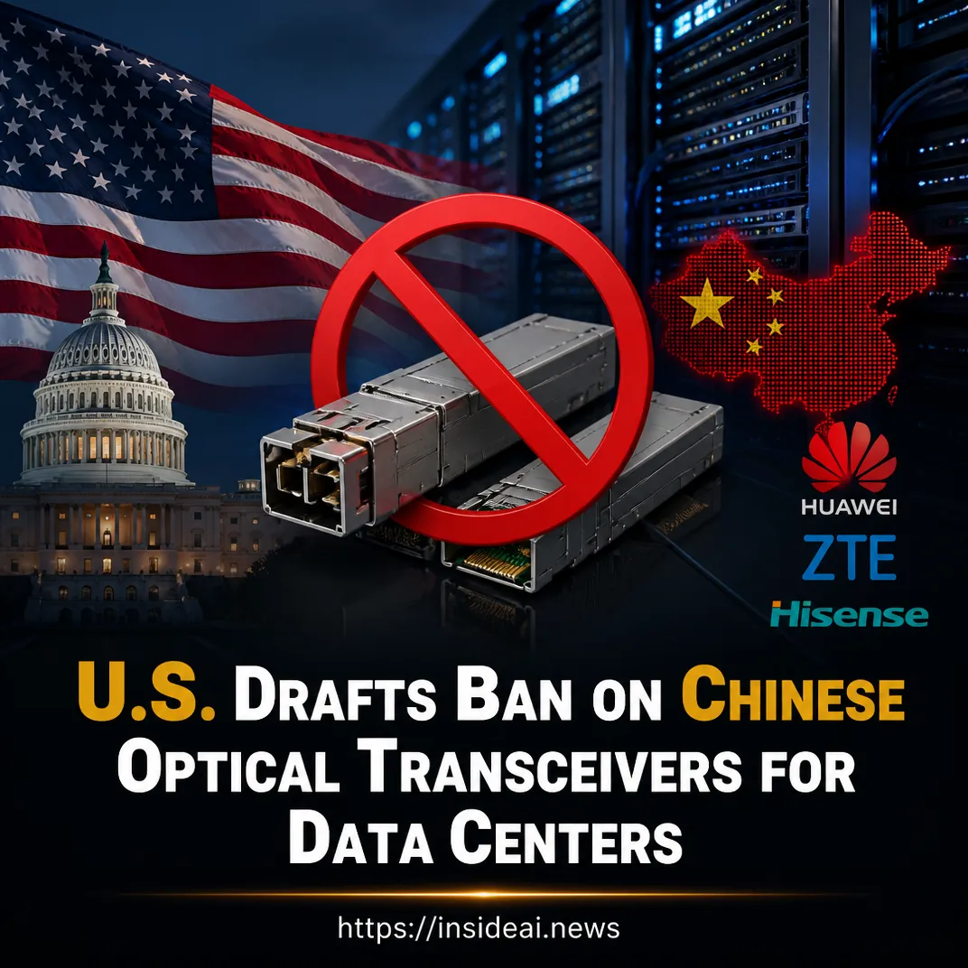 U.S. Drafts Ban on Chinese Optical Transceivers for Data Centers