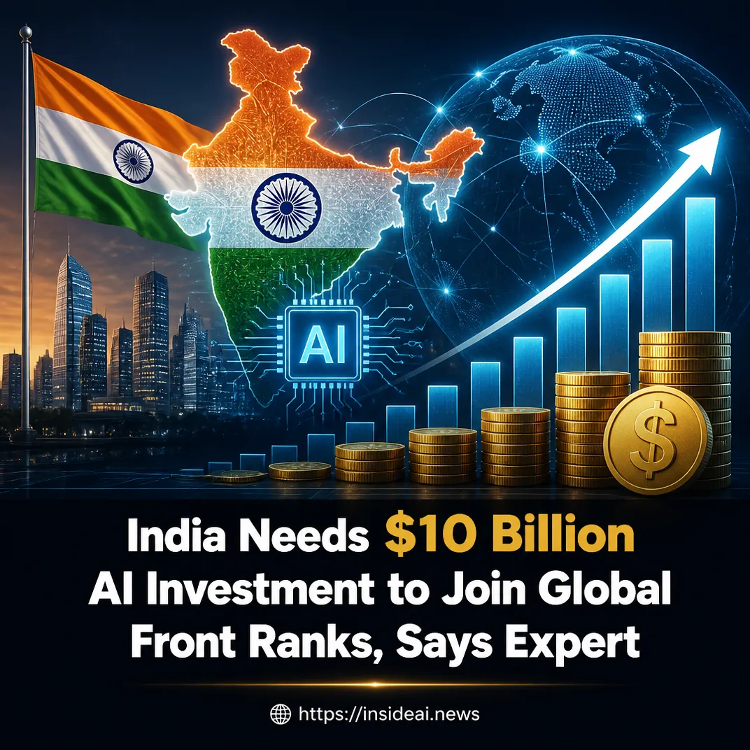 India Needs $10 Billion AI Investment to Join Global Front Ranks, Says Expert